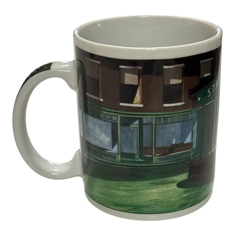STARBUCKS Chaleur Nighthawks D Burrows by Edward Hopper Diner Art Ceramic Mug