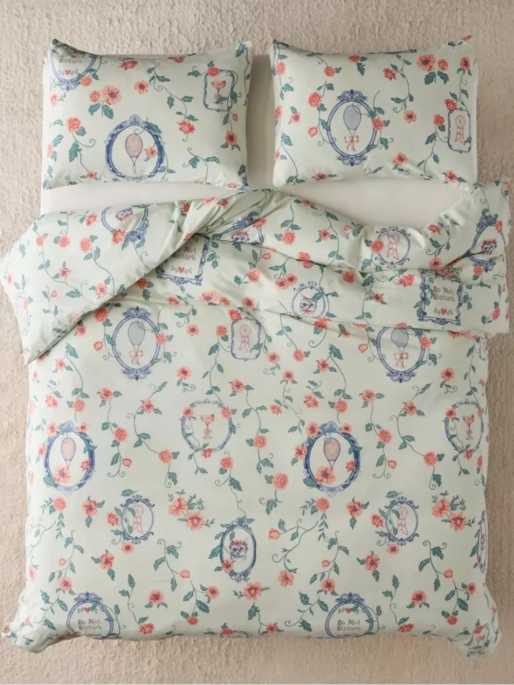 Finley Frame Patterned Core Duvet Set- Full/Queens