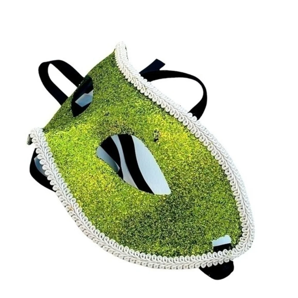Masquerade glittery green