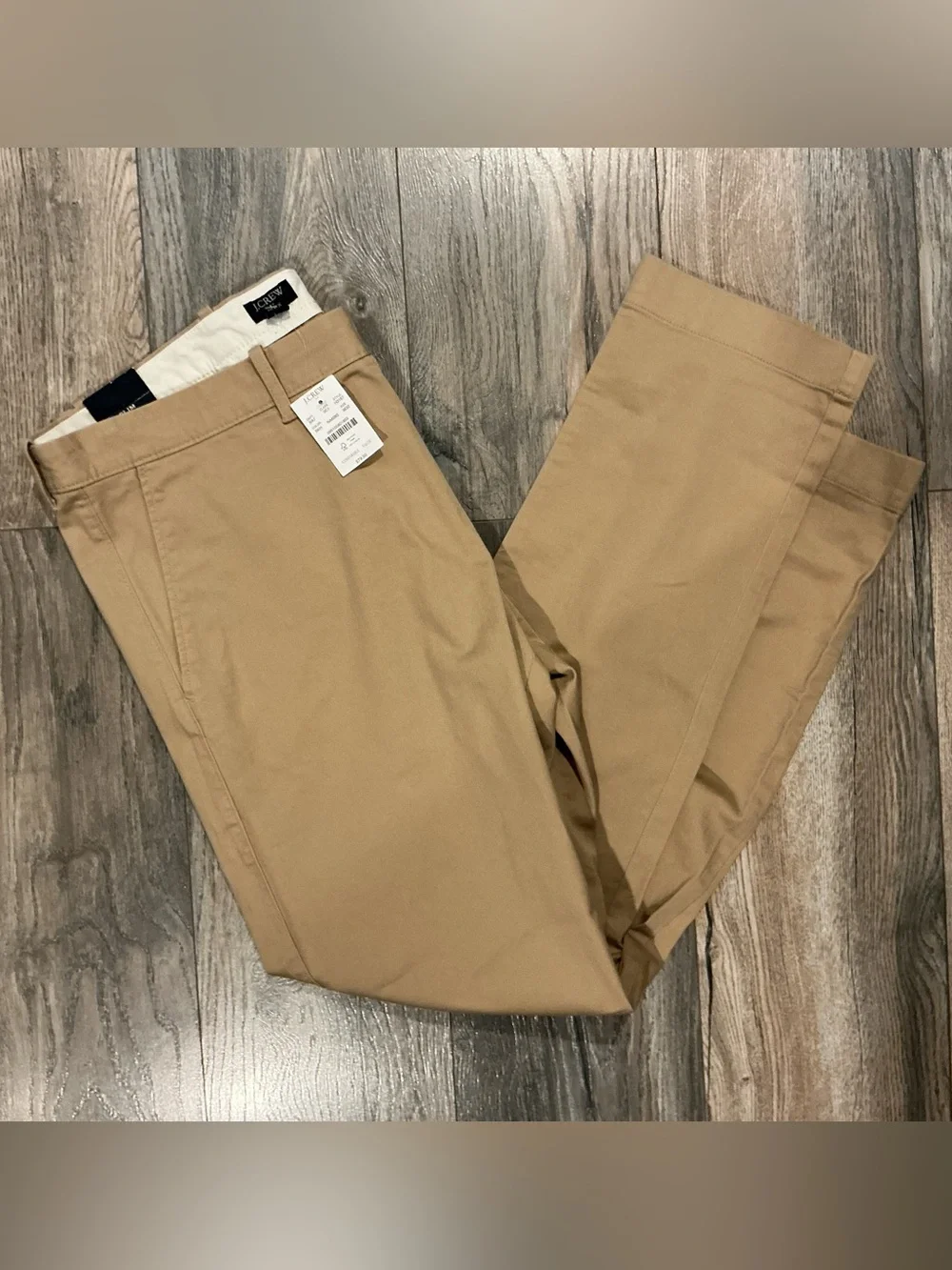 New! J. Crew Men's Chinos in Khaki NWT Work Office Casual 36x32 Slim Jcrew