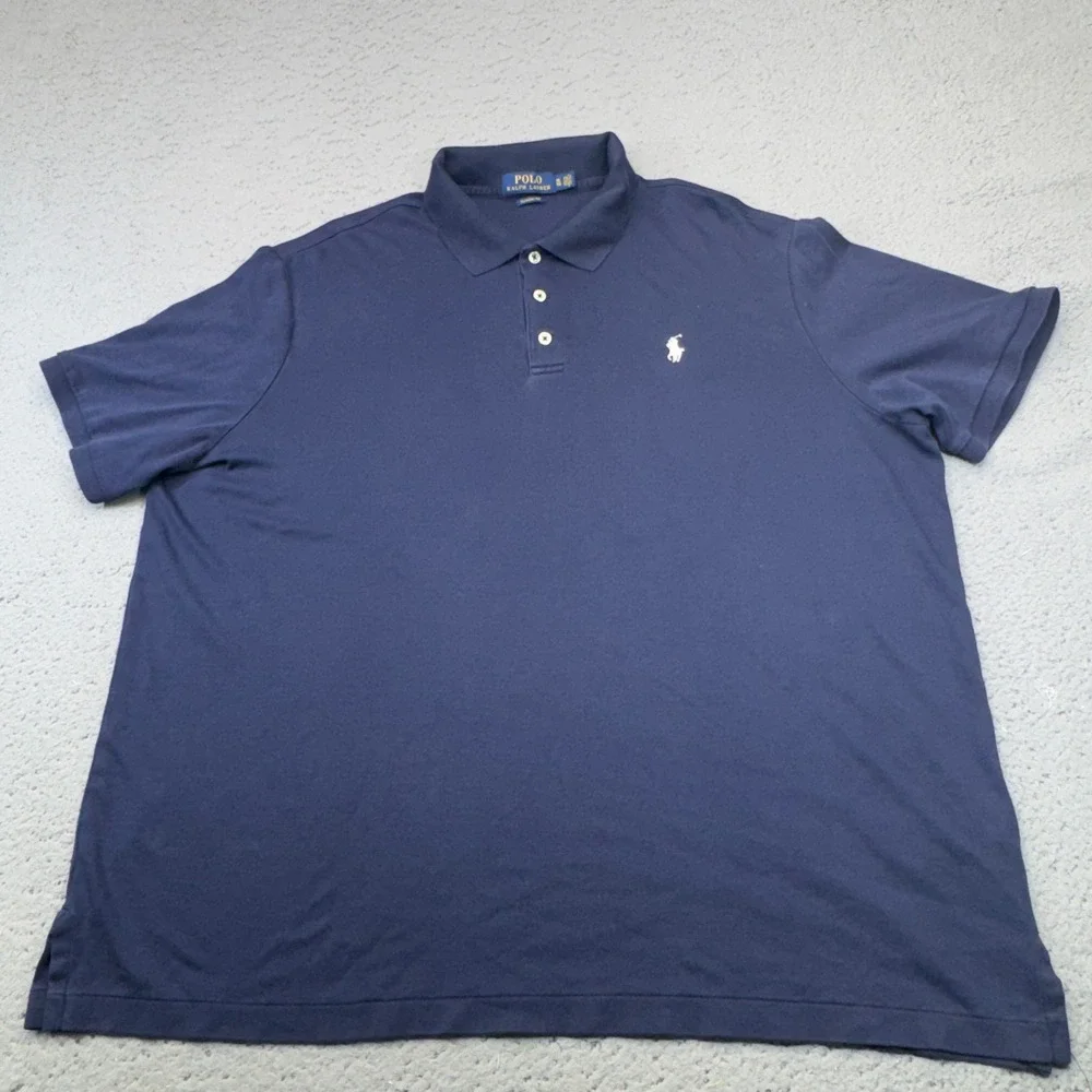 Ralph Lauren Polo Mens XL Navy Blue Classic Fit Short Sleeve Pony Logo Shirt