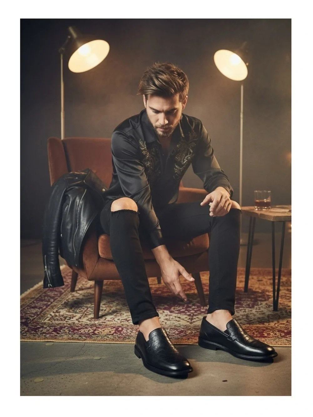 Avventura ᪣ Hand Crafted Quilted Detail Dress Shoe Loafers ᪣ Black Leather ᪣ 10M