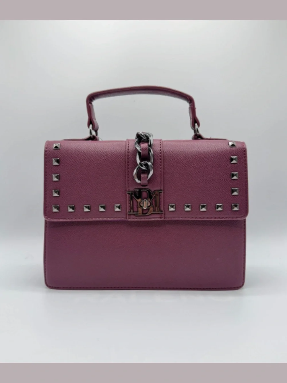 BAGLEY MISCHA Berry Top-Handle Satchel with GUNMEDAL hardware comes w crossbody