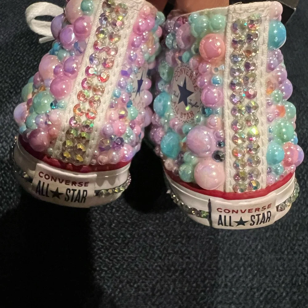Converse Multicolor‎ Beaded High Tops