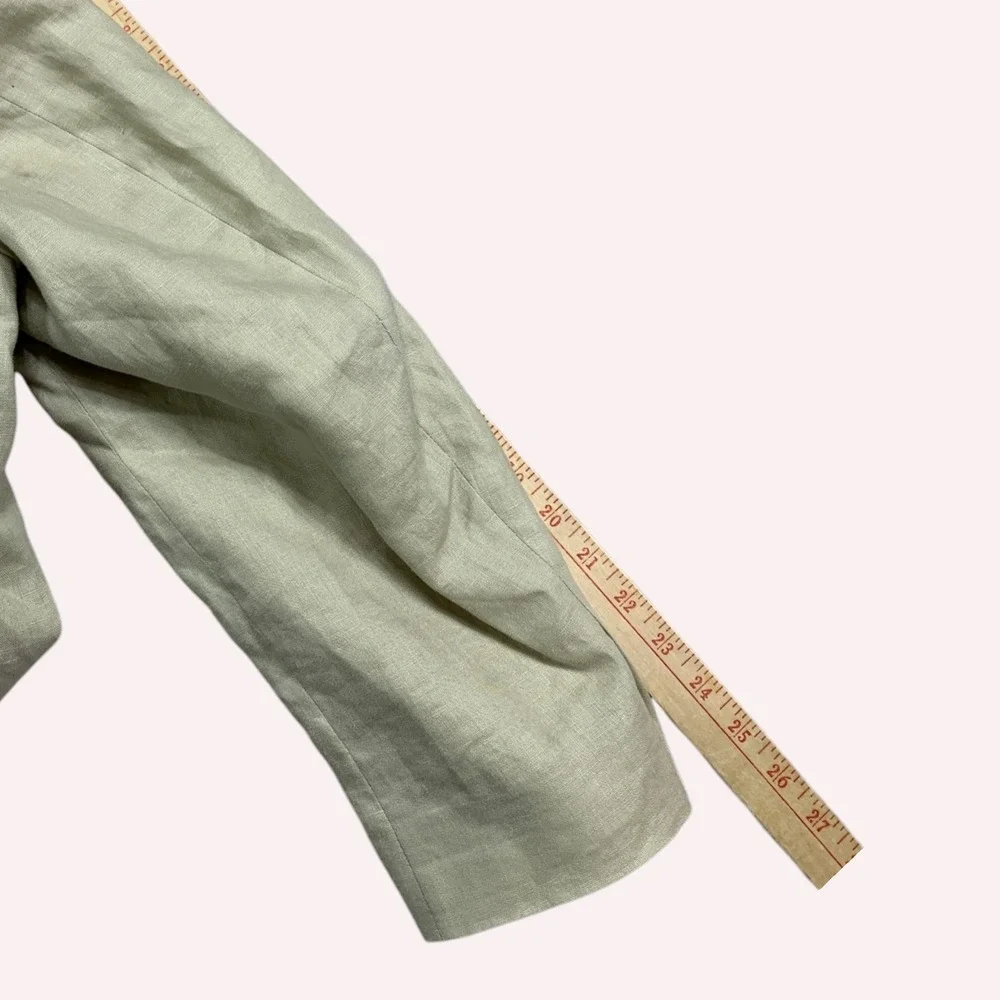 Calvin Klein Linen Blazer Mens 44R Beige 2 Button Vented Breathable Sport Coat