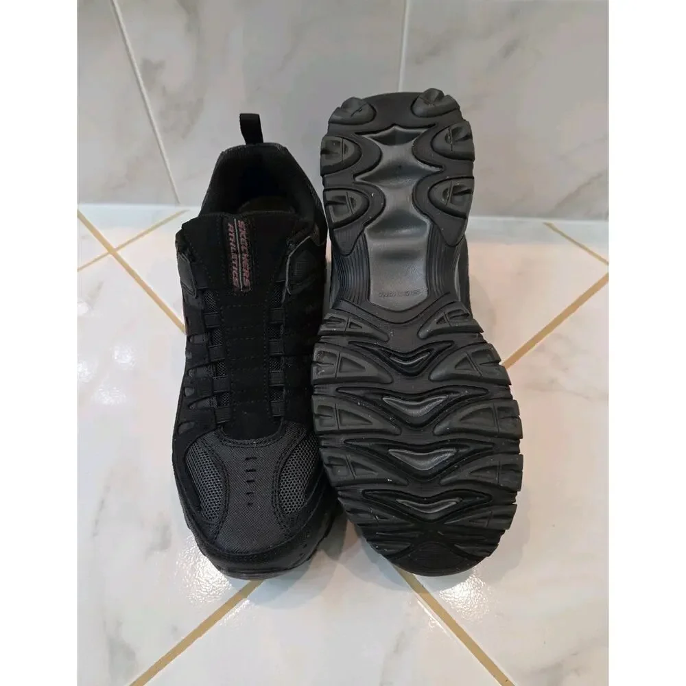 Skechers Mens After Burn Memory Fit Sneaker Black Sz 11