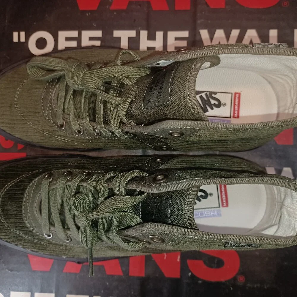 Vans Olive Green High-Top Sneakers