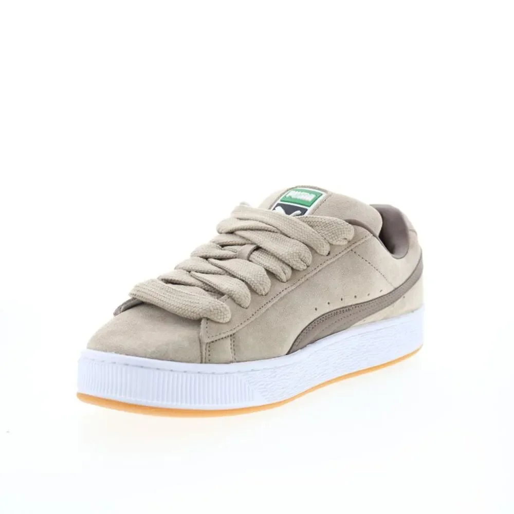 Puma Suede Low-Top Sneakers in Beige and Brown