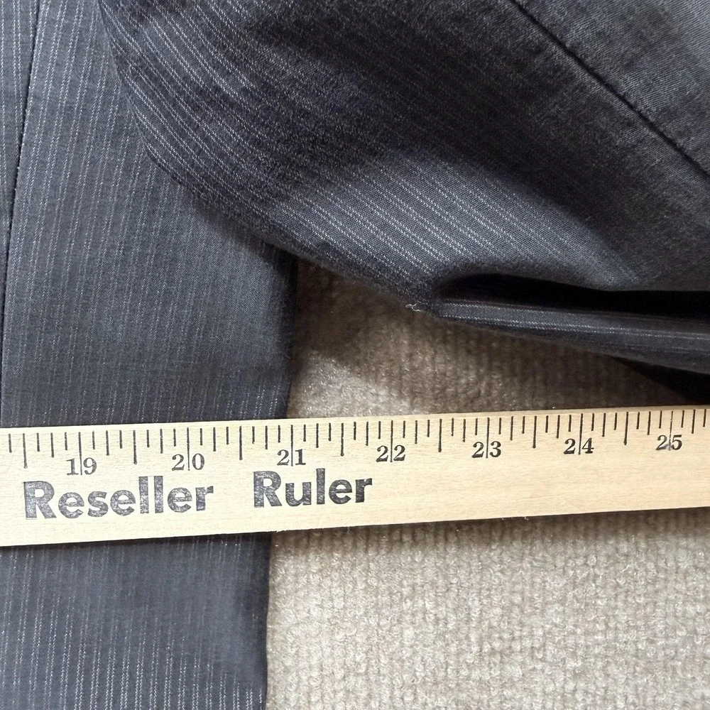Juicy Couture Mens Pinstripe Blazer Jacket‎ Charcoal Grey Burnt Out Star Lining
