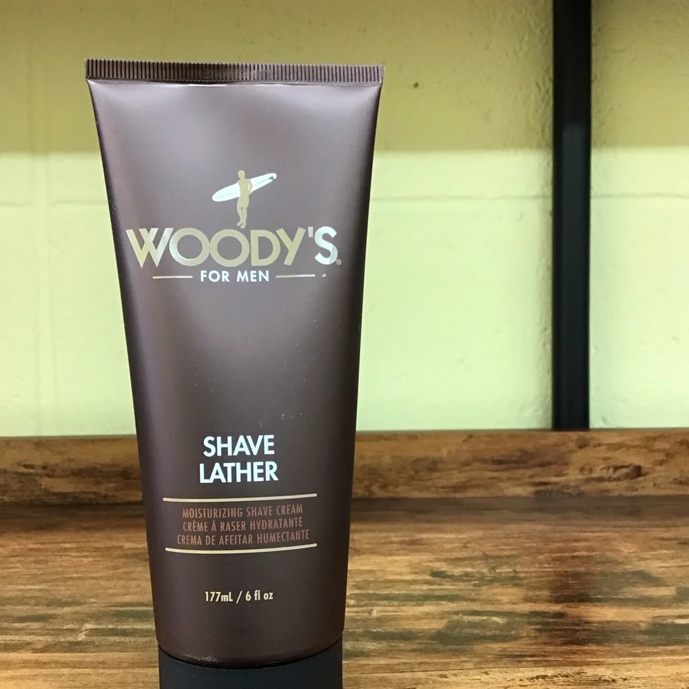 Woodys For Men‎ Shave Lather Moisturizing Cream 6 Oz Tube