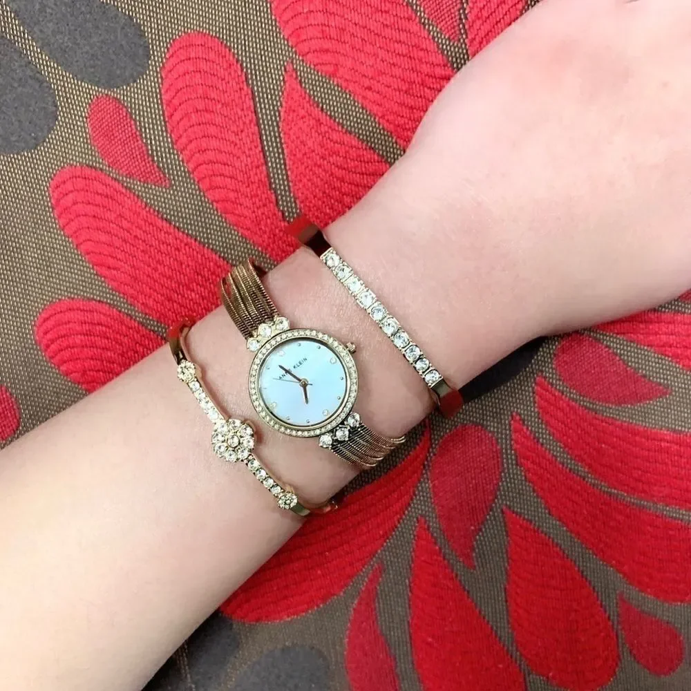 Women’s Anne Klein watch and bangle Bracele set