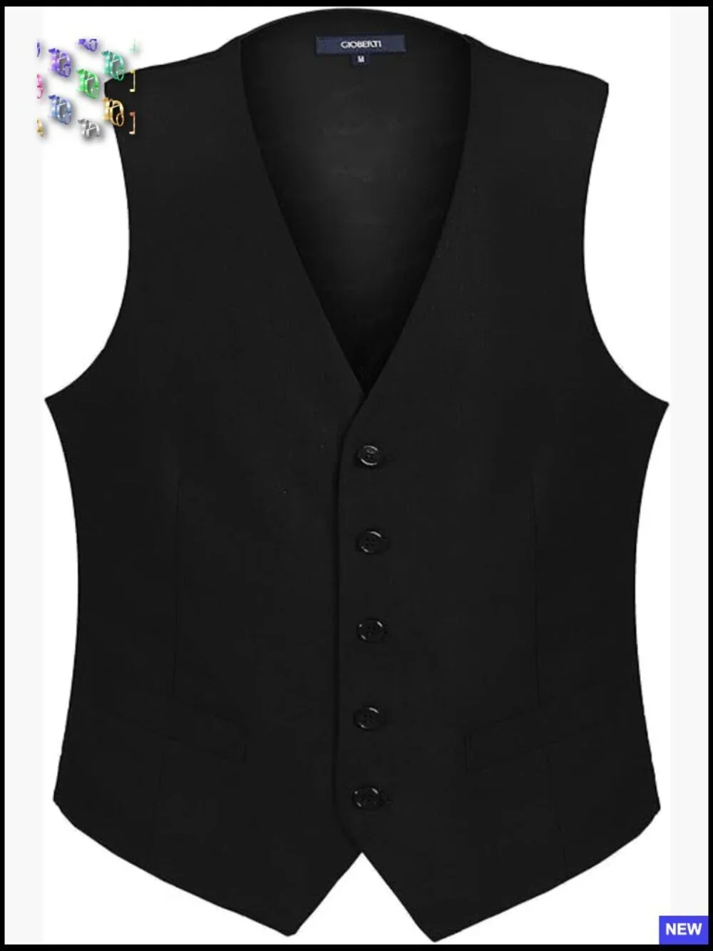 Classic Formal Suit Vest Elegant Business Casual Adjustable Fit V-Neck