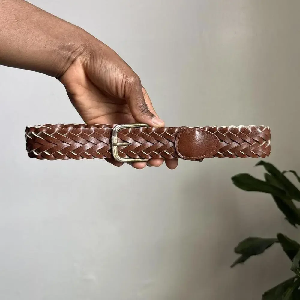 Vintage 90s Woven boho Braided Belt‎