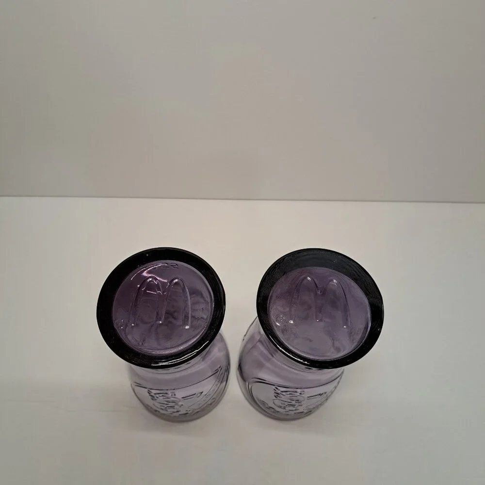 McDonalds Limited Edition 1955 Coca-Cola Purple Glasses‎ Set of 2 6