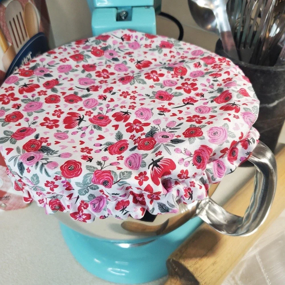 Valentine's Day Rose / Heart Reversible KitchenAid Mixer Mixing Bowl Cover Decor