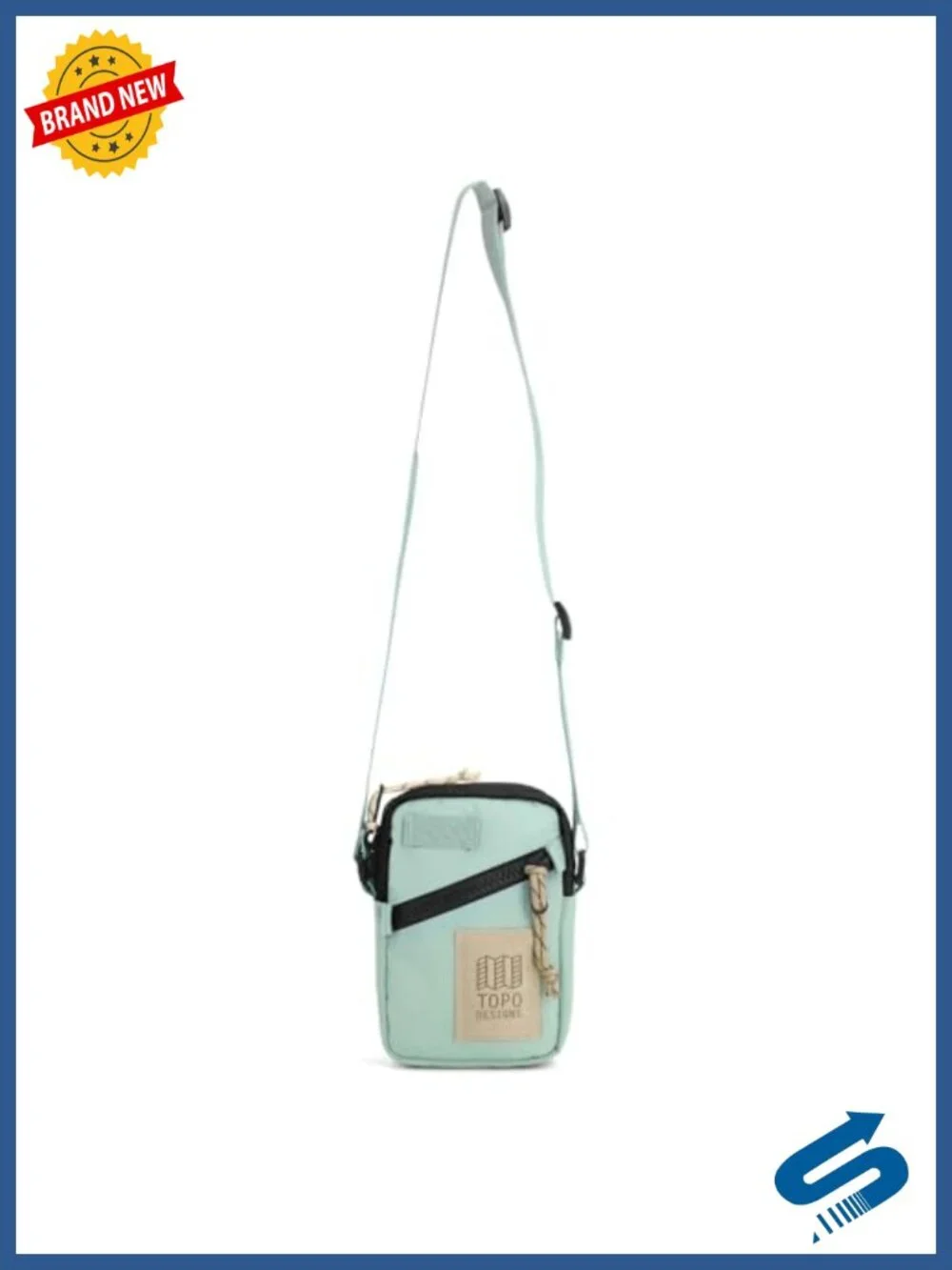 Mini Shoulder Bag with Fanny Pack Strap, Recycled Nylon, Bike Light Loop, EDC