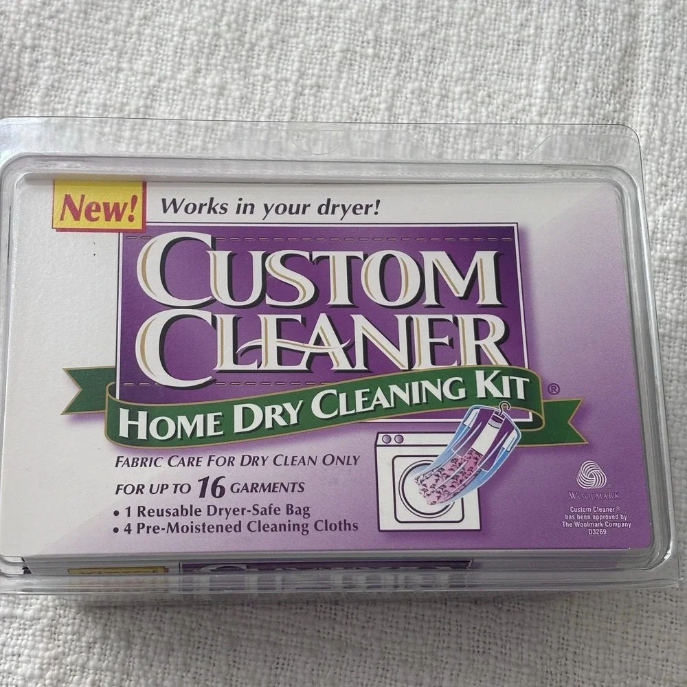 CUSTOM CLEANER Home Dry Cleaning Kit Fabric Care Up To 16 Garments NEW Household