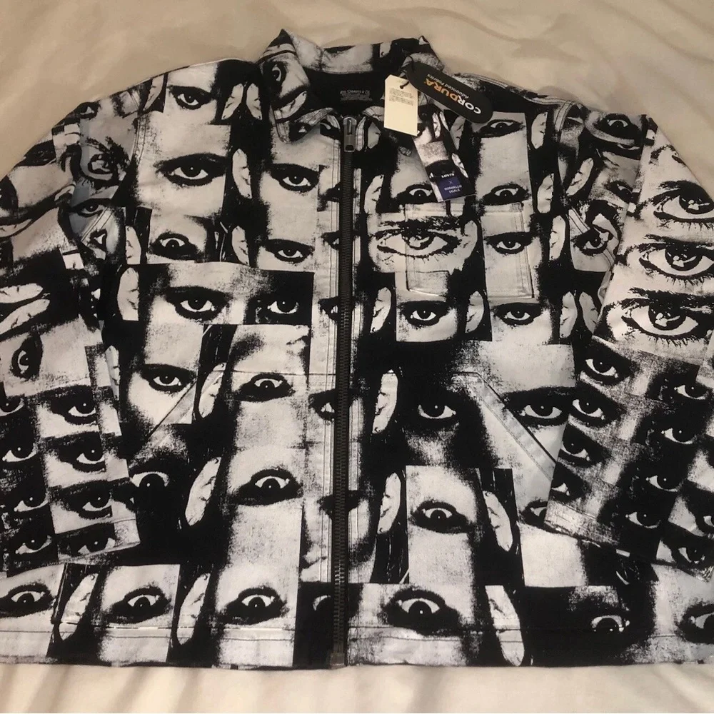 Levis x Roemello Ugale Skateboarding Garage Jacket Black/White Men’s Size L New