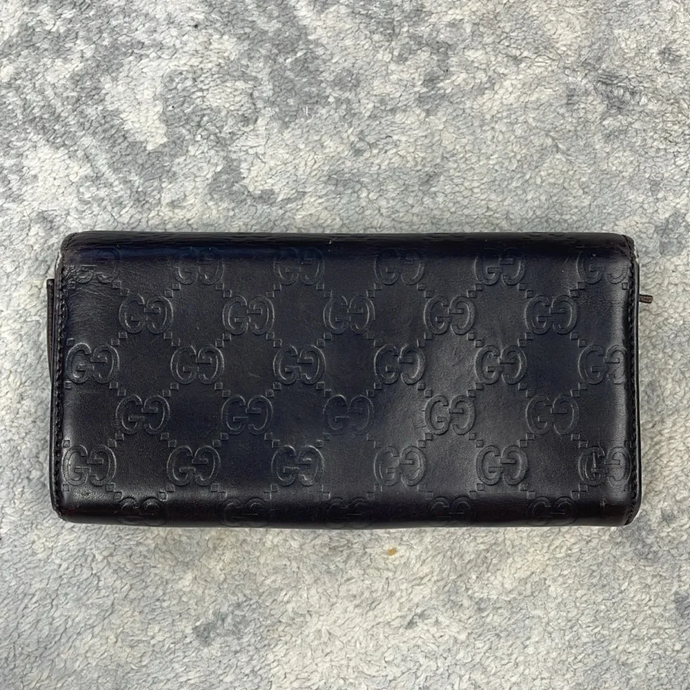 Gucci snap brown wallet