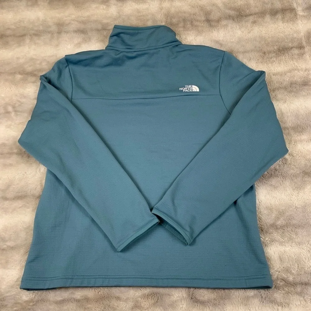 The North Face Mens Quarter Zip Grid Fleece‎ Pullover Blue NF0A8AZE Large