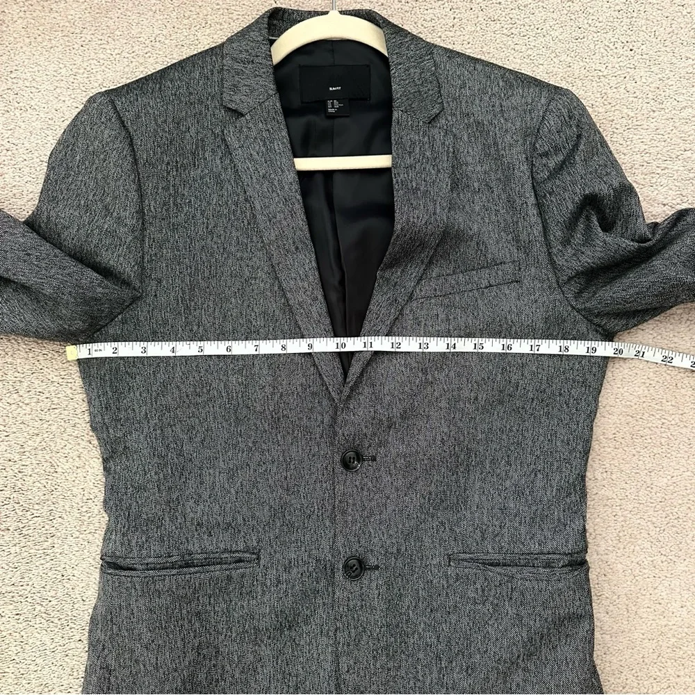 Slim Fit Charcoal Grey & Black Blazer Jacket With Elbow Patches - Fall / Office
