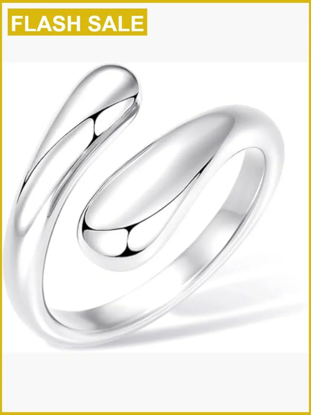 Non Tarnish Gold Chunky Twist Dome Ring Stackable Silver Stainless Steel