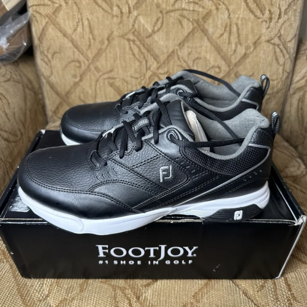New FootJoy Golf Specialty Sneakers All Over‎ Black Men's Size 8.5 Extra Wide