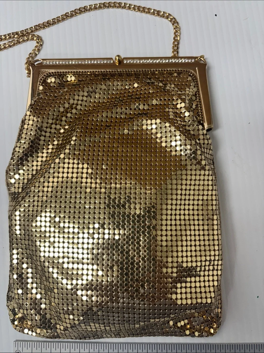 Whiting & Davis gold mesh