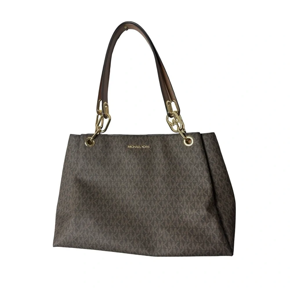 Michael‎ Kors Trisha Large Triple Gusset Shoulder Bag Brown