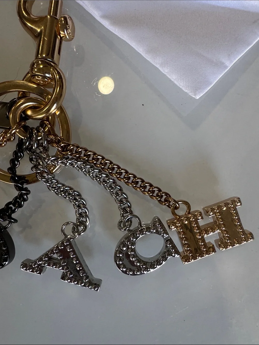 Coach branded keyring