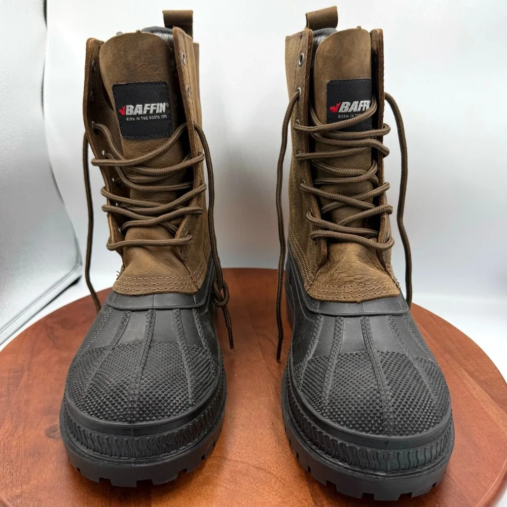 Baffin‎ Yukon Brown Leather Waterproof Arctic Winter Boots TERI-M001 Mens 9