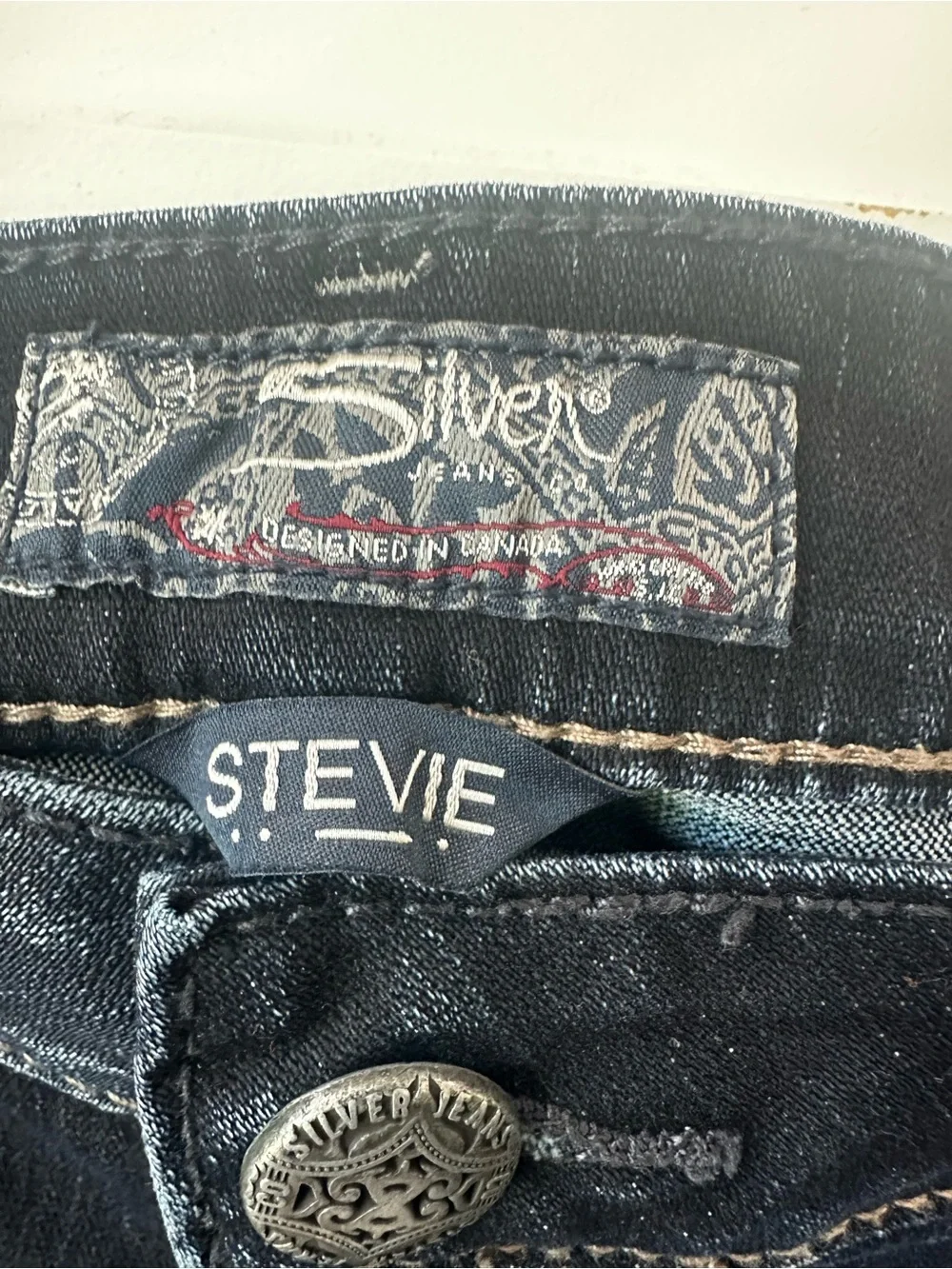 Women’s Plus Silver Stevie Denim Jeans Size 24 Length 31