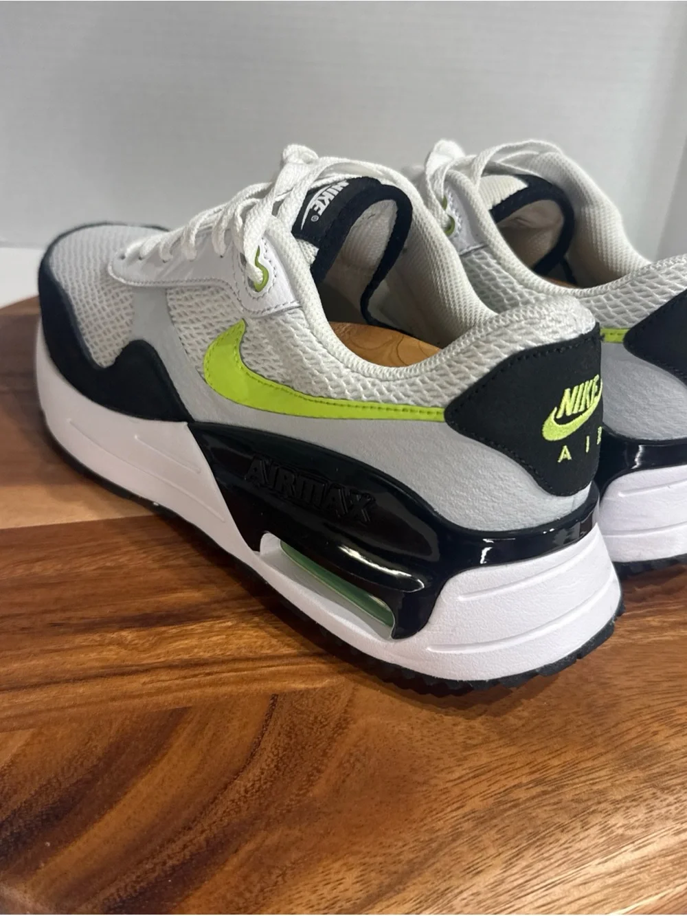 Nike Air Max SYSTM Sneakers (DM9537 100) Men’s Size 10.5 White/Black-Volt
