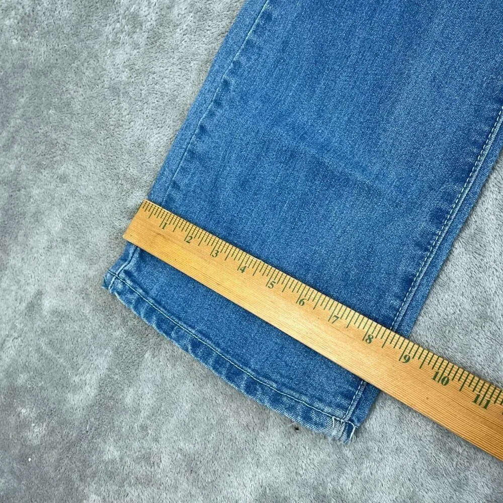 Zanadi Womens Bootcut Jeans Size 9 Blue Denim Cotton Blend Distressed Hem 2474