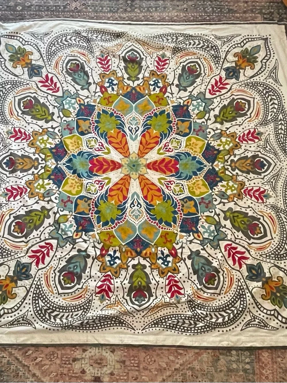 World Market Multicolor Mandala Shower Curtain