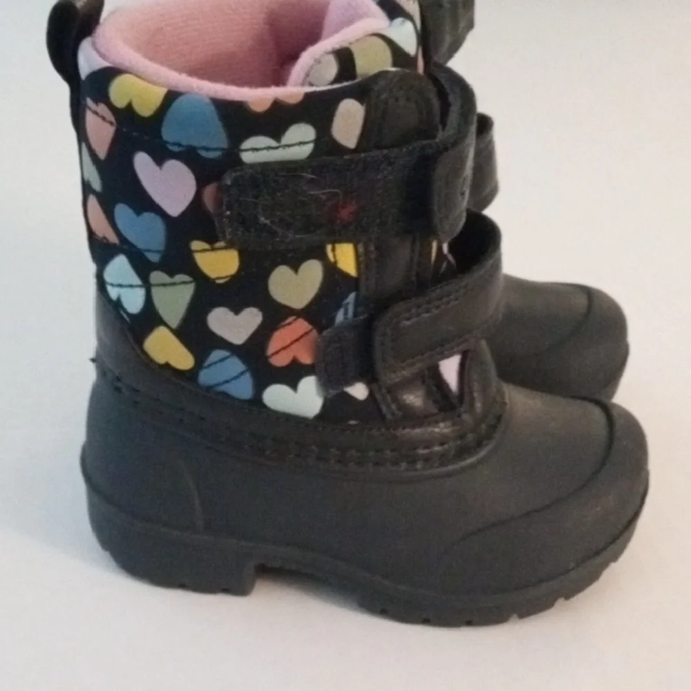 Carter's Girls  Black Multi-Heart Kids Boots