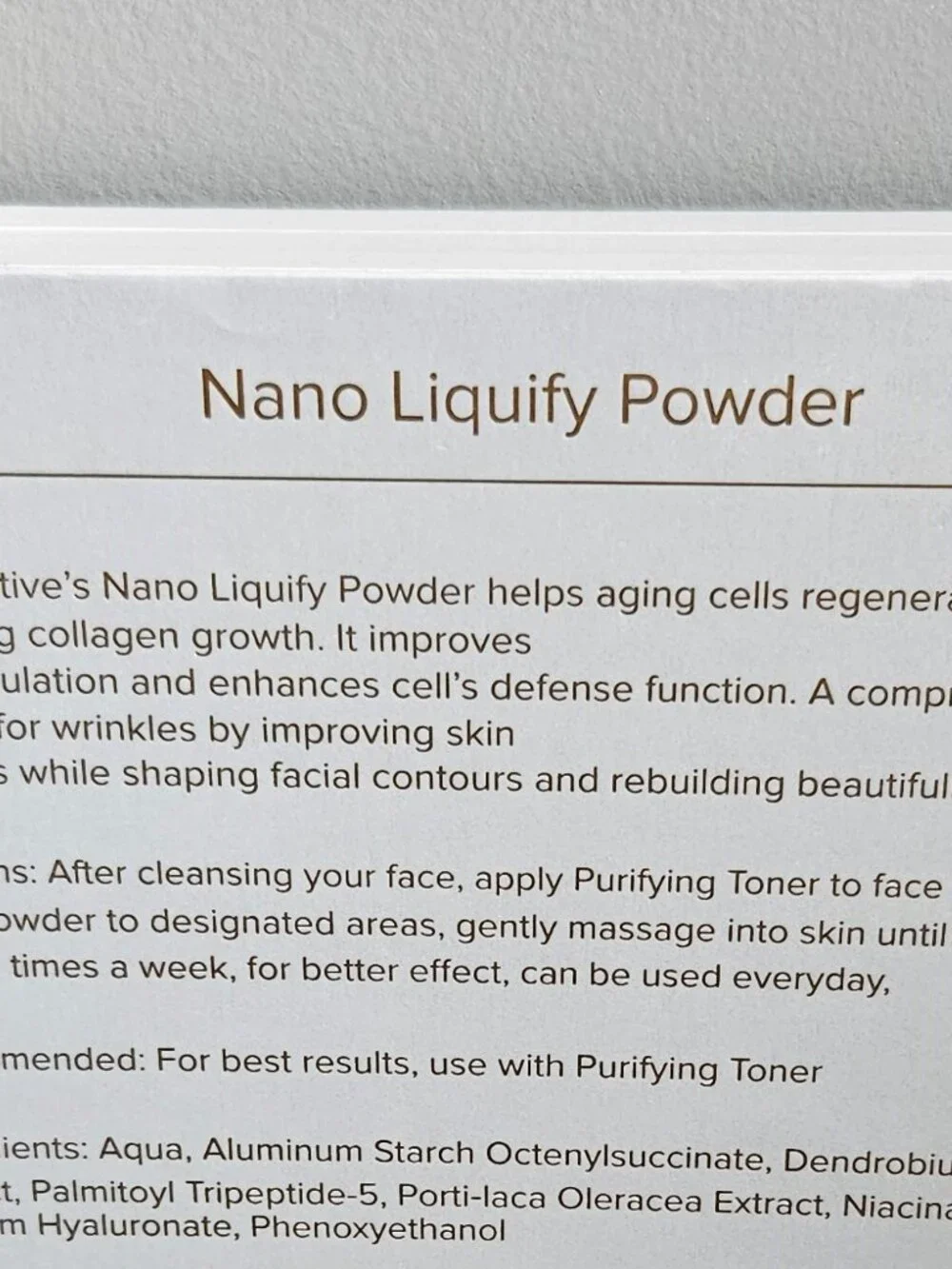 Dermalactives nano liquify