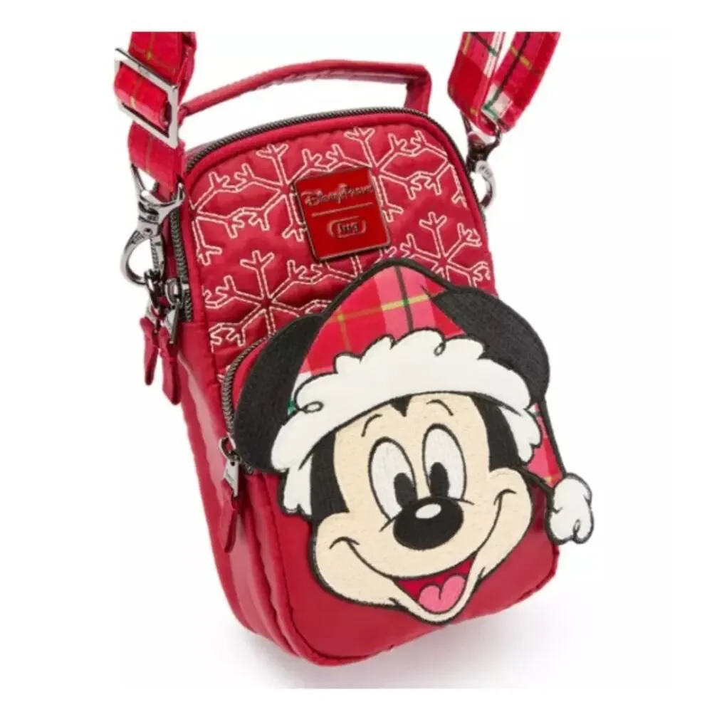 NEW Disney Parks‎ Mickey Mouse Holiday Convertible Crossbody Bag by Lug Plaid