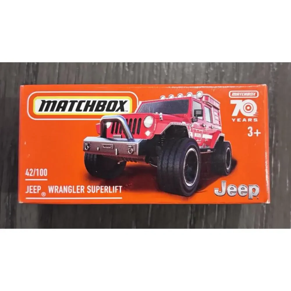 Matchbox 42/100 Jeep Wrangler Superlift 70‎ Years New in Box