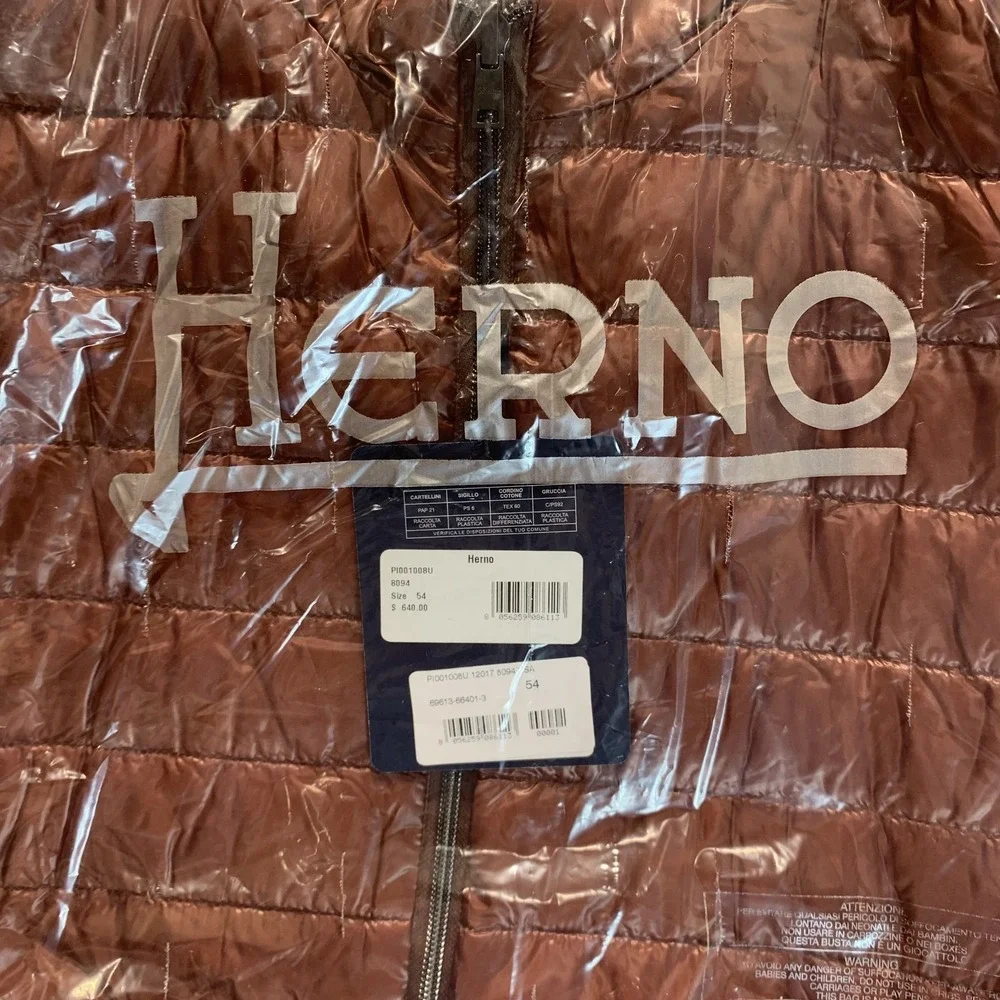 Herno Men's Vest Ultralightweight Nylon Reversible Quilted Puffer 54 IT / US XXL