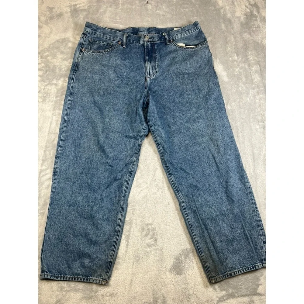 Gap Baggy Fit Jeans Mens 40x30 Skate Streetwear Light Wash Denim