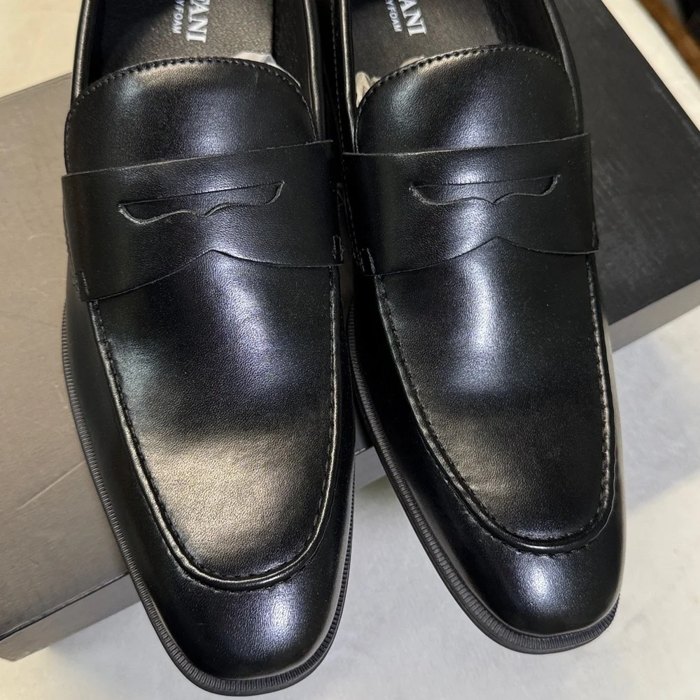 Alfani Men's Penny Memory Foam Slip- On Penny Loafers- Size 10.5