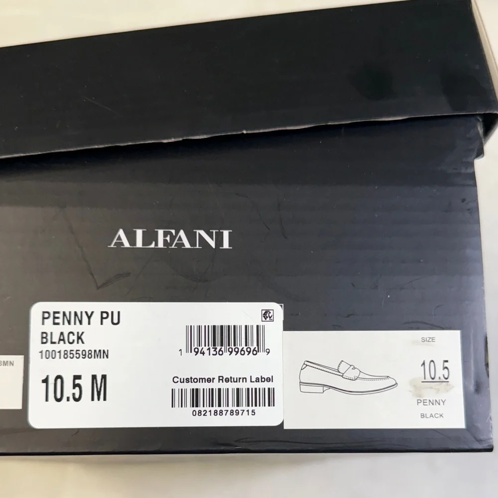 Alfani Men's Penny Memory Foam Slip- On Penny Loafers- Size 10.5