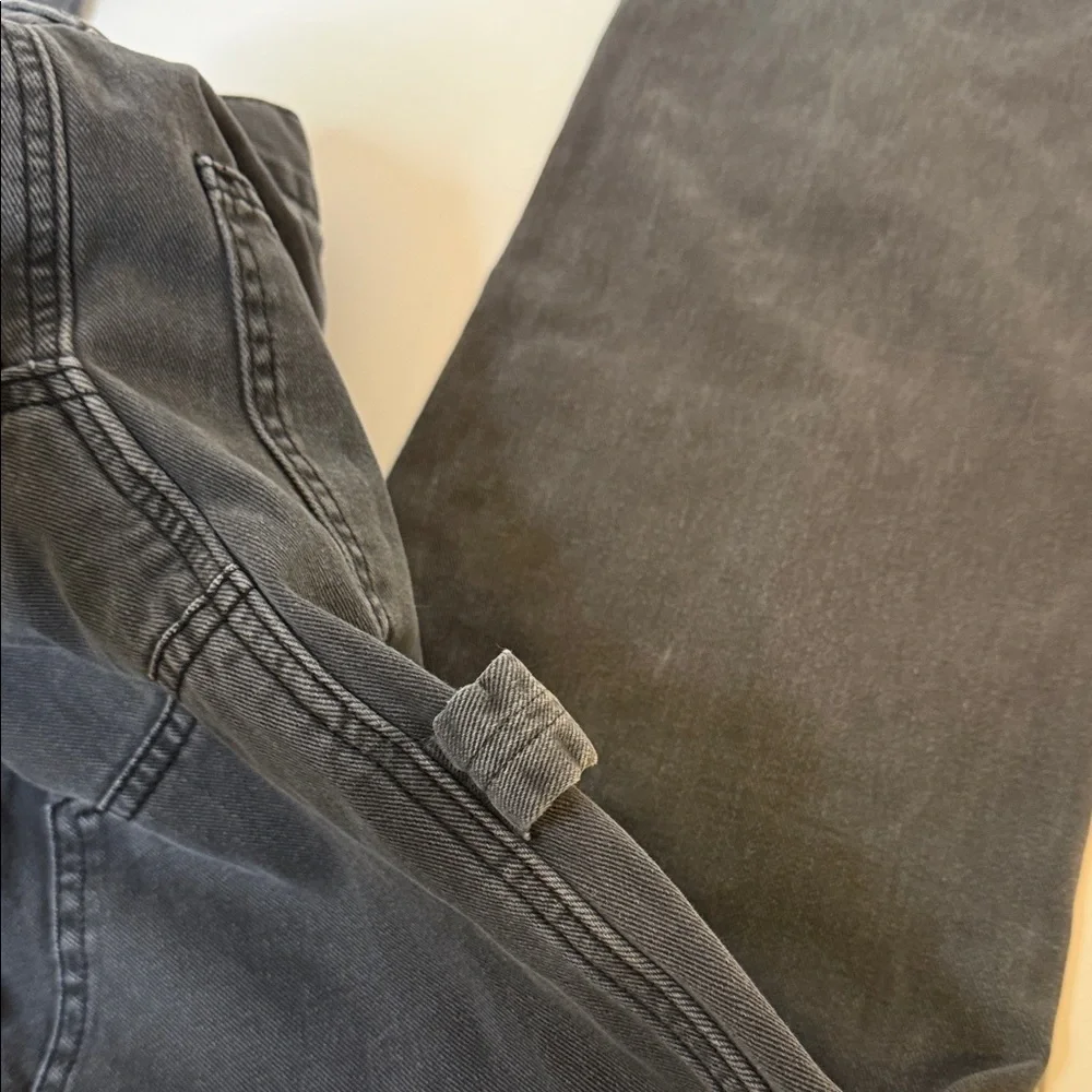 RSQ Utility Jeans Gray Carpenter Style Size 28x32 Streetwear Double Knee Unisex