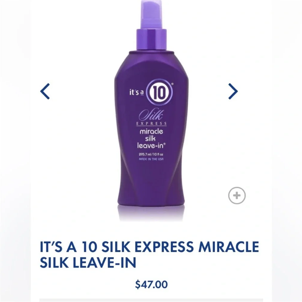 New It's a 10 Miracle Silk Leave-In Spray Full Size