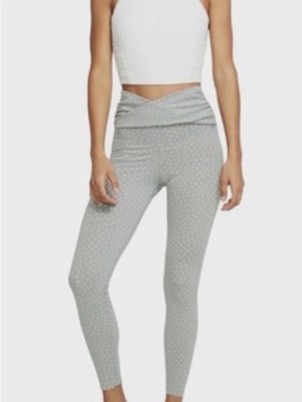 Nike Gray Polka Dot Yoga Leggings