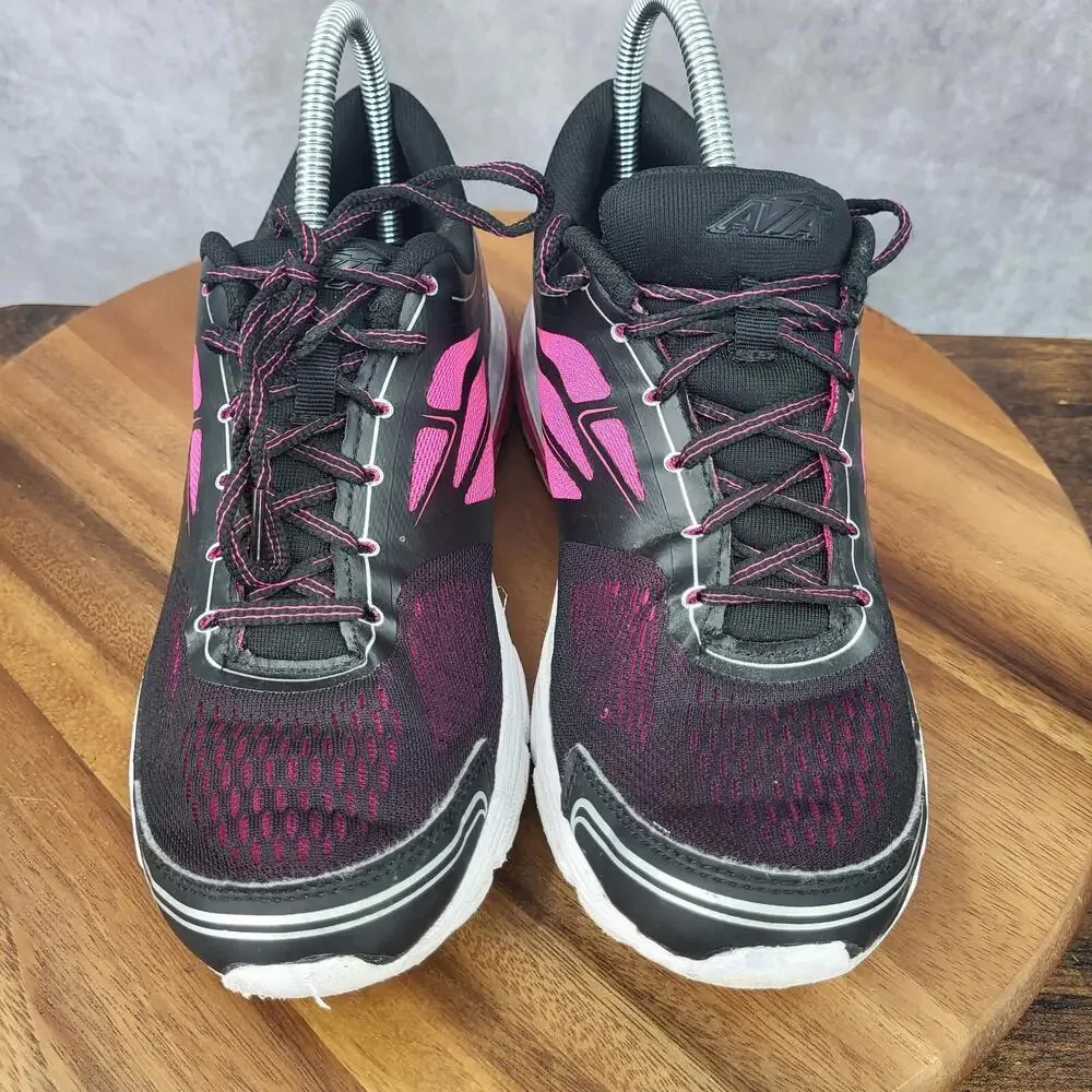Avia ‎ Running Shoes Womens 8.5 Black Pink Arch Support Sneakers Trainers