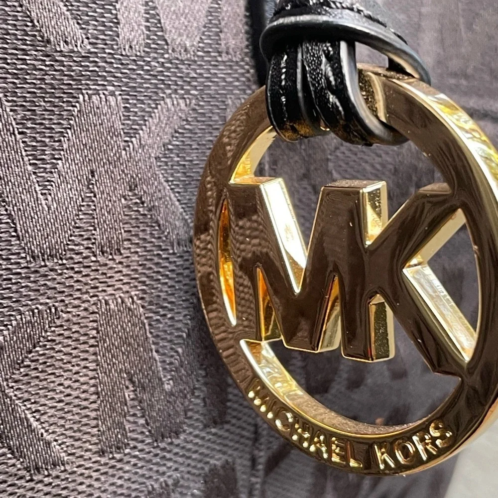 MICHAEL KORS BAG,Michael Kors Black Monogram Handbag