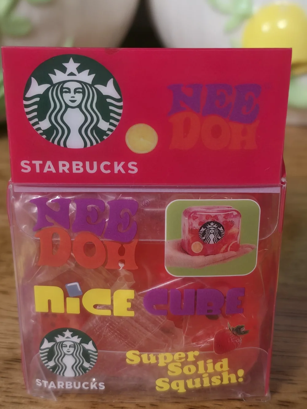 Starbucks Strawberry Acai Lemonade Squishy - Pink Cube