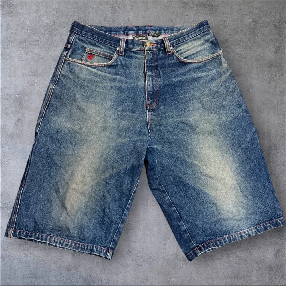 Vintage Rocawear Shorts Mens 38 Blue Denim‎ Jean Baggy Loose Carpenter Skate Y2K
